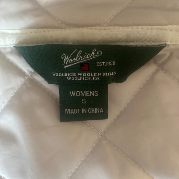Woolrich Women's Quilted Winter White Five Pocket Zipper Jacket Size Small A19 - Picture 3 of 4